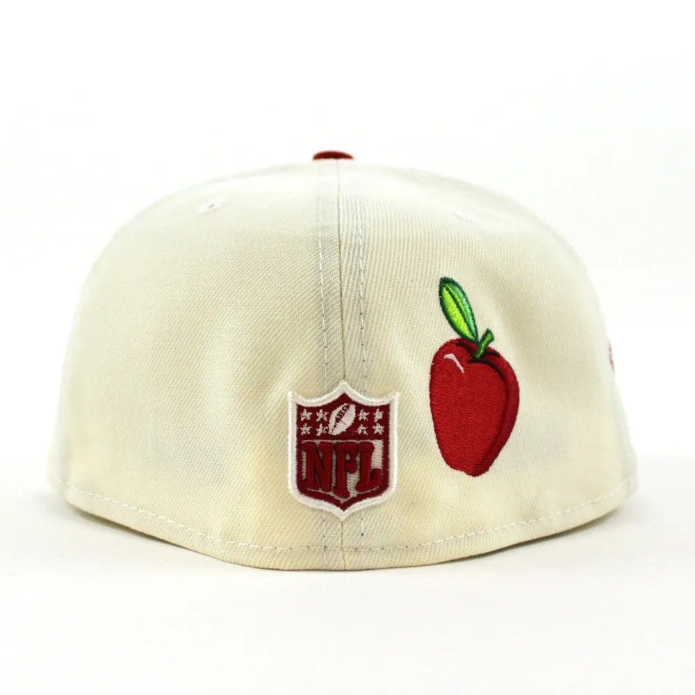 STATUE OF LIBERTY NEW YORK GIANTS 75TH ANNIVERSARY 59Fifty New Era Fitted Hat (Chrome White Red Pink Under Brim)