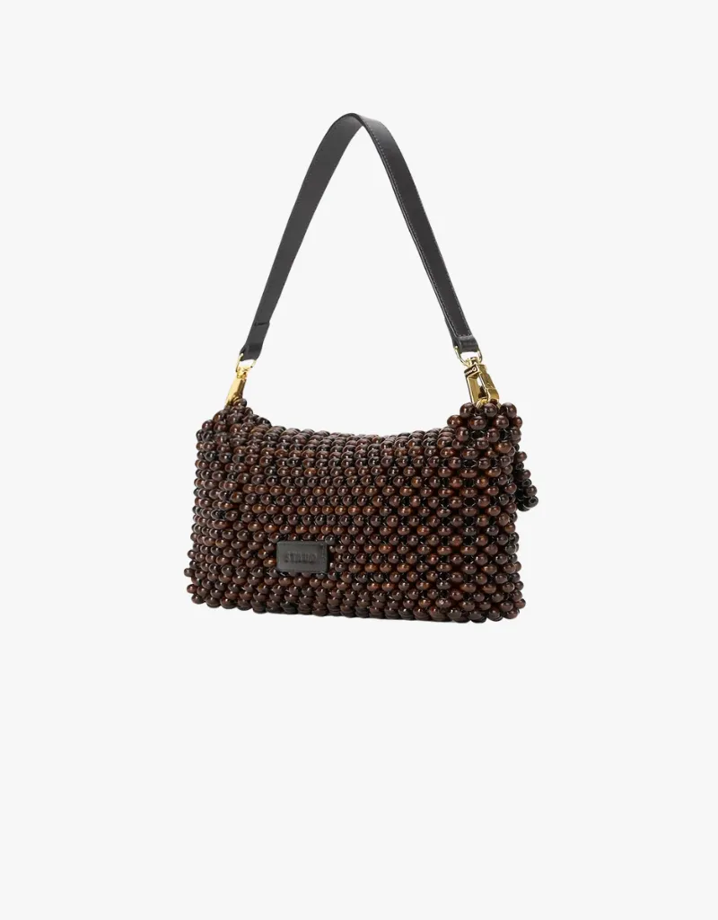Staud Timmy Shoulder Bag in Dark Brown