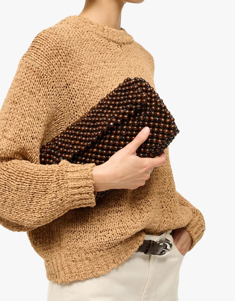 Staud Timmy Shoulder Bag in Dark Brown