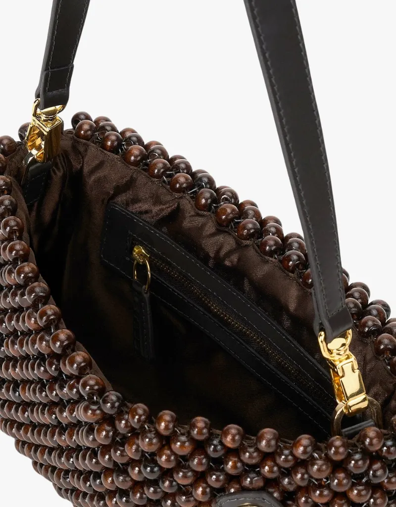Staud Timmy Shoulder Bag in Dark Brown