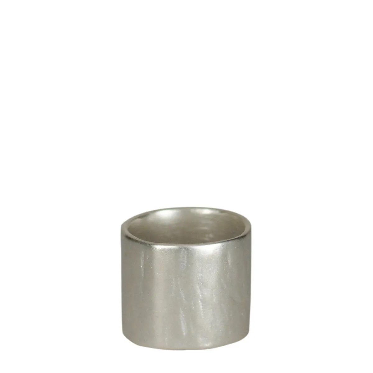Sterling Silver Wide Flattened Ring