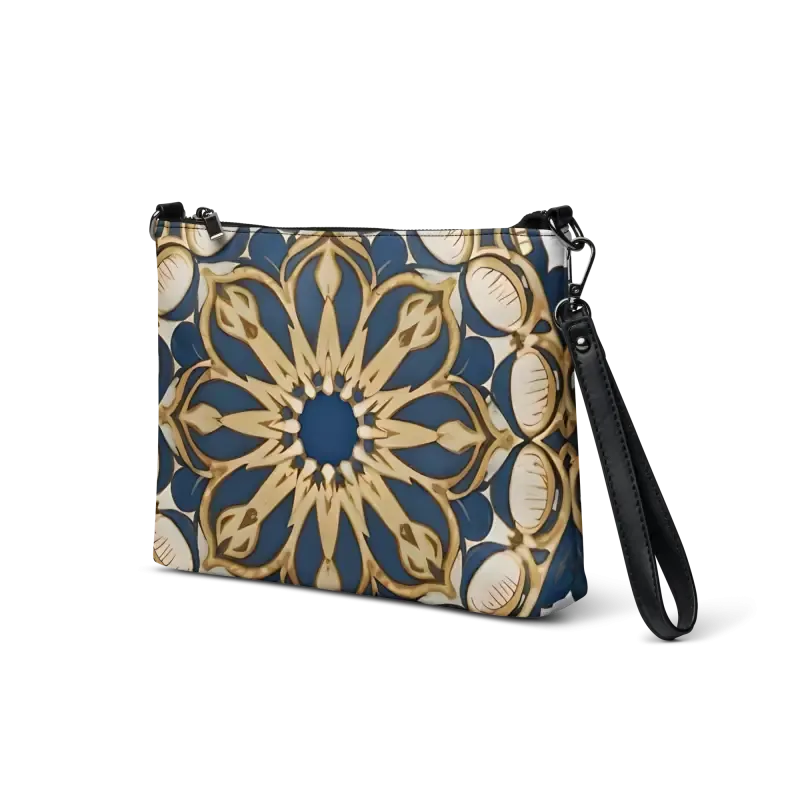 Stunning Mandal Pattern Faux Leather Crossbody Bag