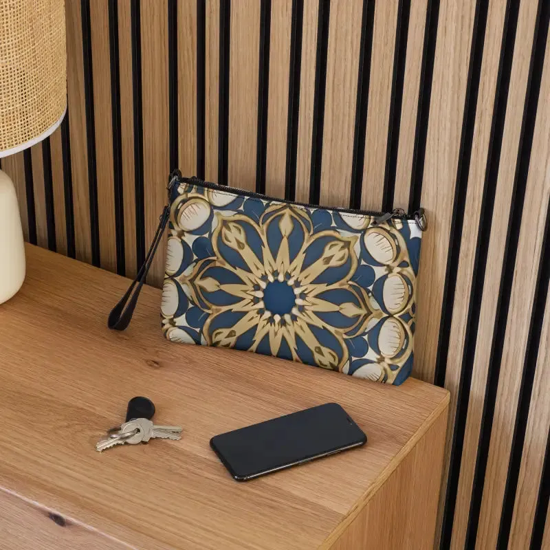 Stunning Mandal Pattern Faux Leather Crossbody Bag