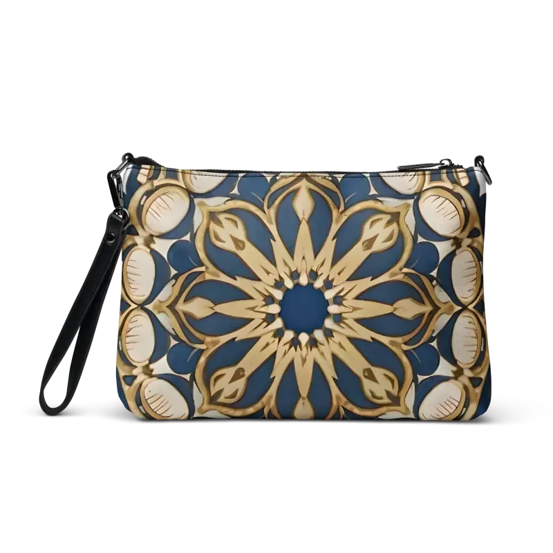Stunning Mandal Pattern Faux Leather Crossbody Bag
