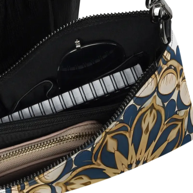 Stunning Mandal Pattern Faux Leather Crossbody Bag