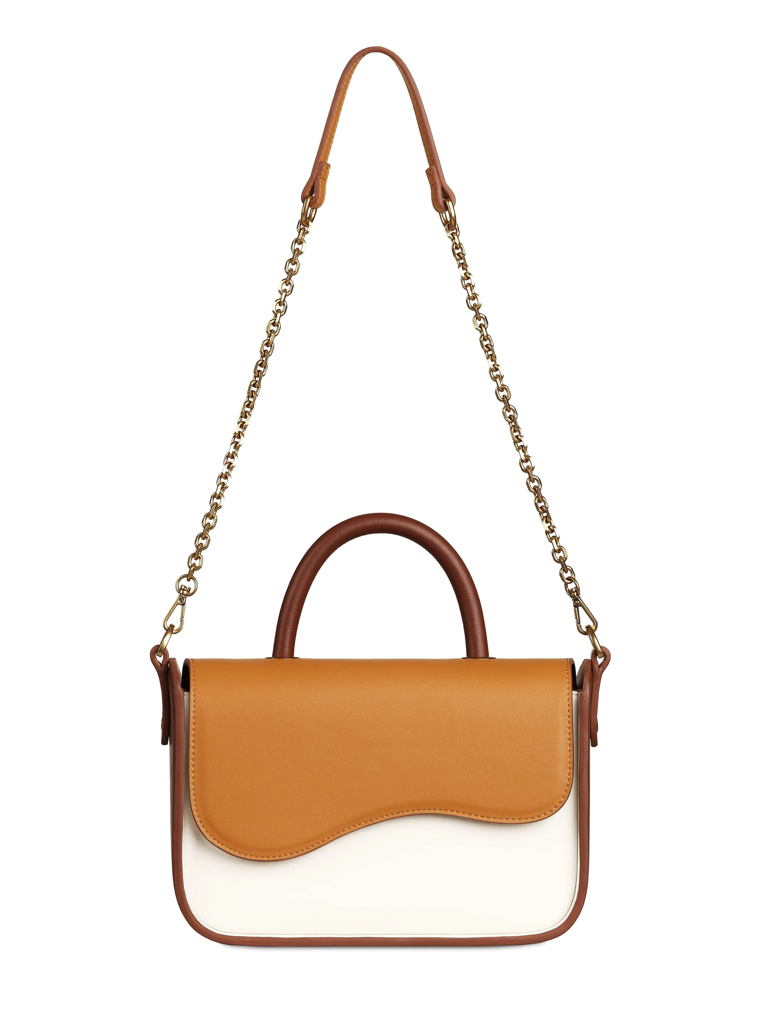 Sunrise Cactus Leather Vegan Crossbody Bag | Chestnut Honey