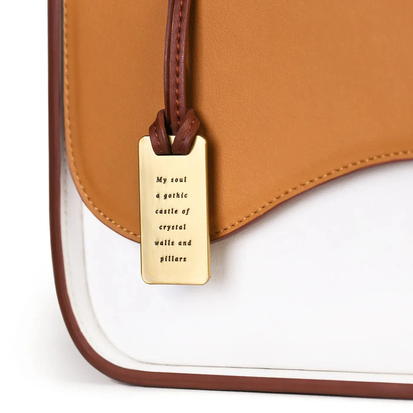 Sunrise Cactus Leather Vegan Crossbody Bag | Chestnut Honey