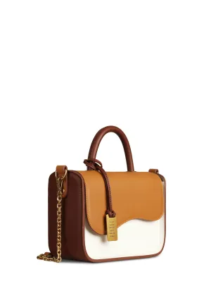 Sunrise Cactus Leather Vegan Crossbody Bag | Chestnut Honey