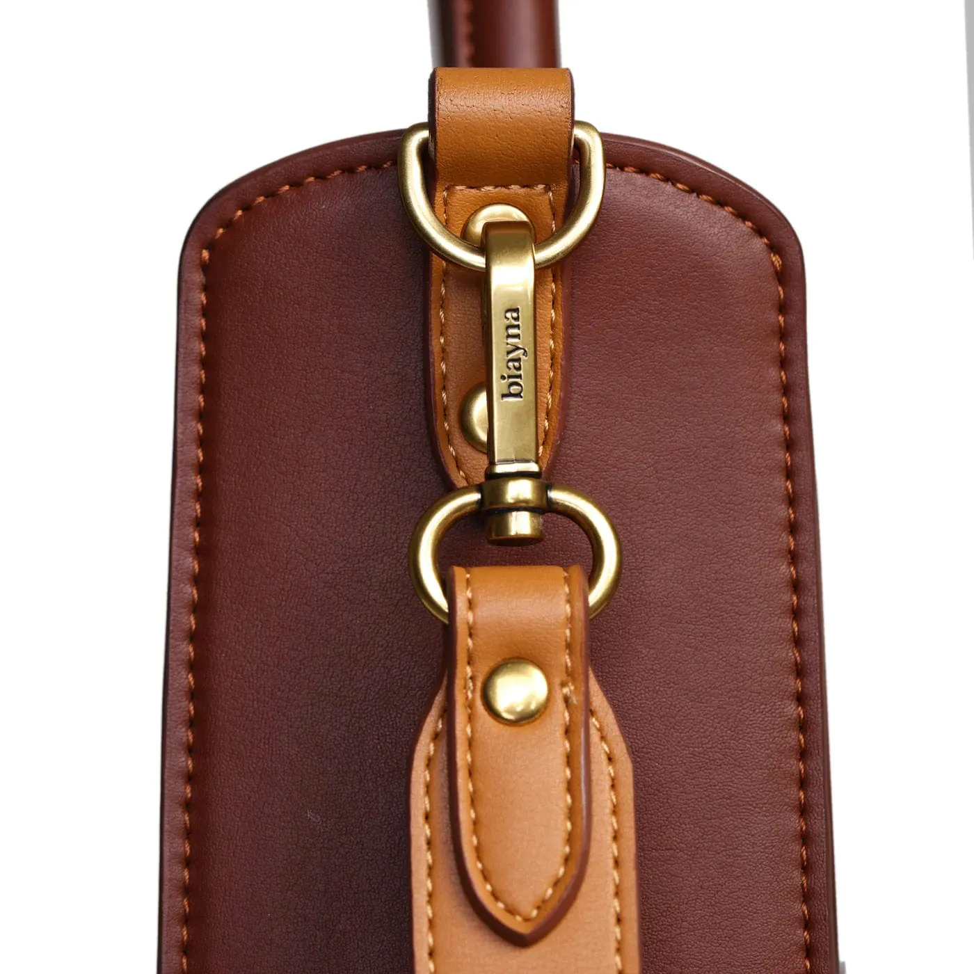 Sunrise Cactus Leather Vegan Crossbody Bag | Chestnut Honey