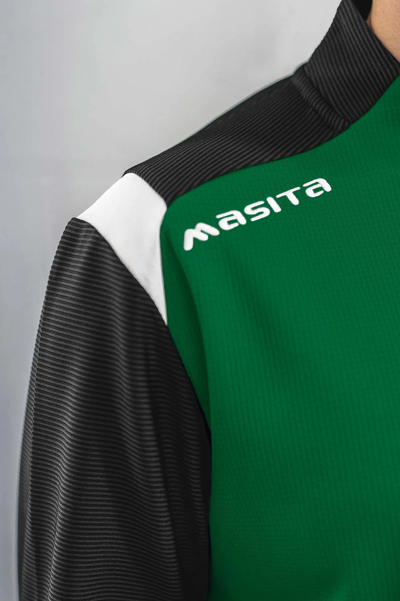 Tara Half Zip Green/Black/White