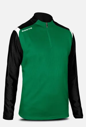 Tara Half Zip Green/Black/White