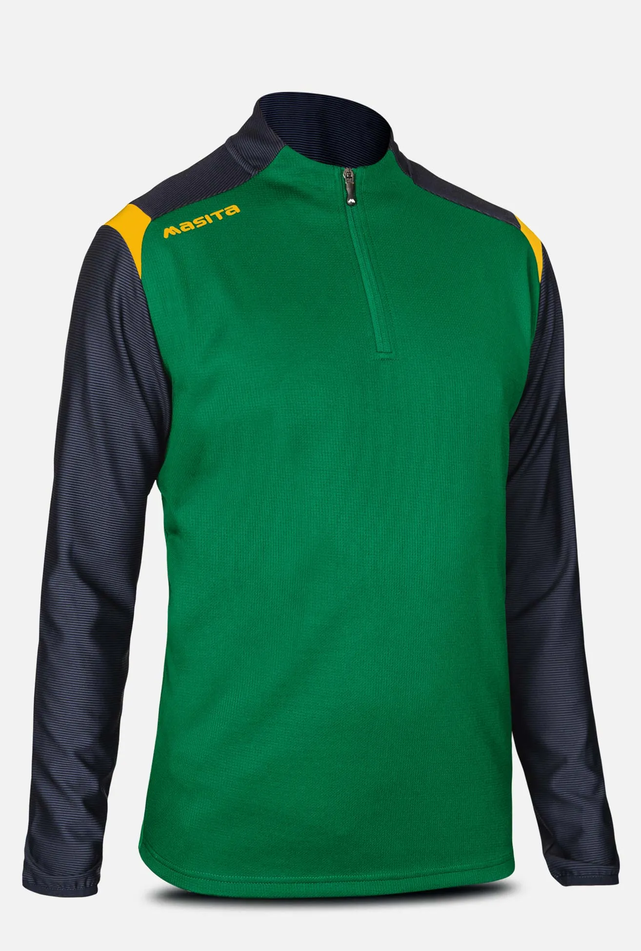 Tara Half Zip Green/Navy/Amber