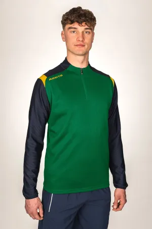 Tara Half Zip Green/Navy/Amber