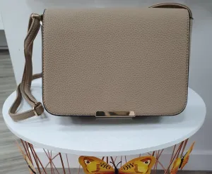 Taupe Foldover Crossbody Bag
