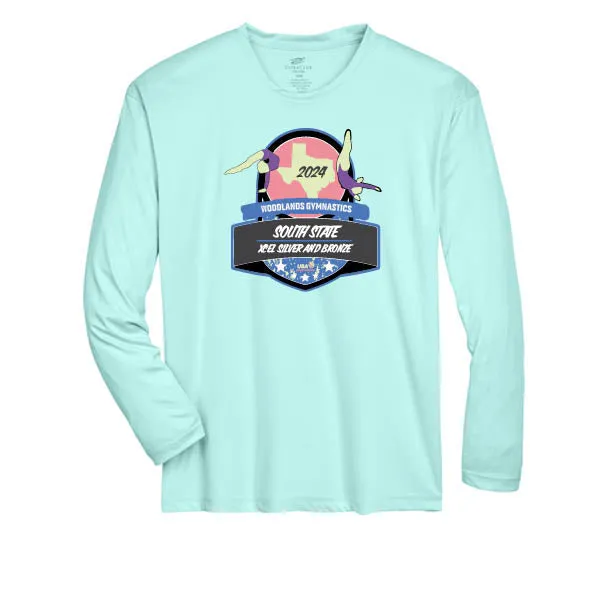 Team 365 Zone Performance Long Sleeve Shirts 2024 Woodlands Gymnastics