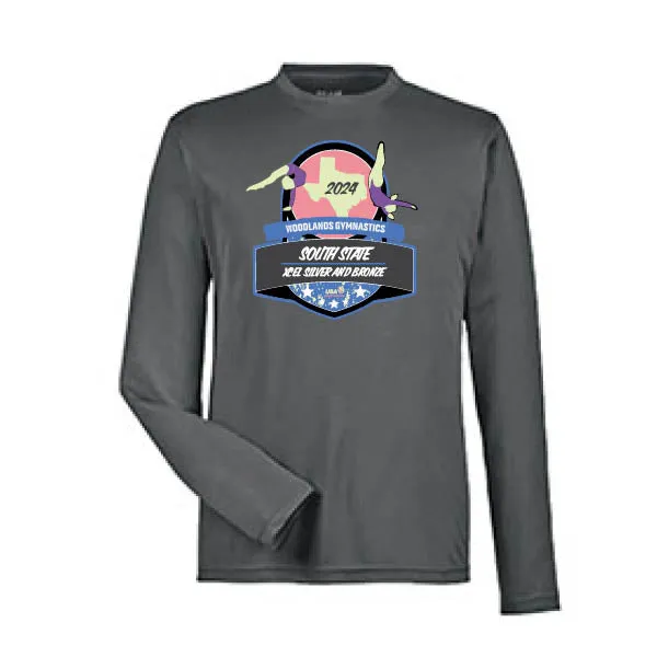 Team 365 Zone Performance Long Sleeve Shirts 2024 Woodlands Gymnastics
