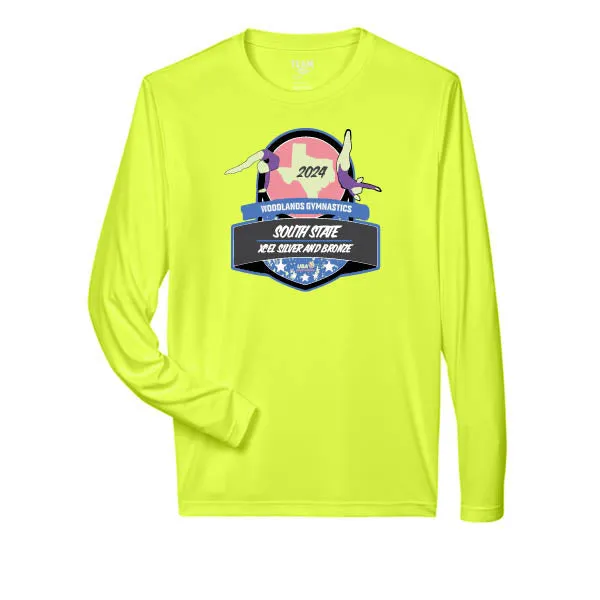 Team 365 Zone Performance Long Sleeve Shirts 2024 Woodlands Gymnastics