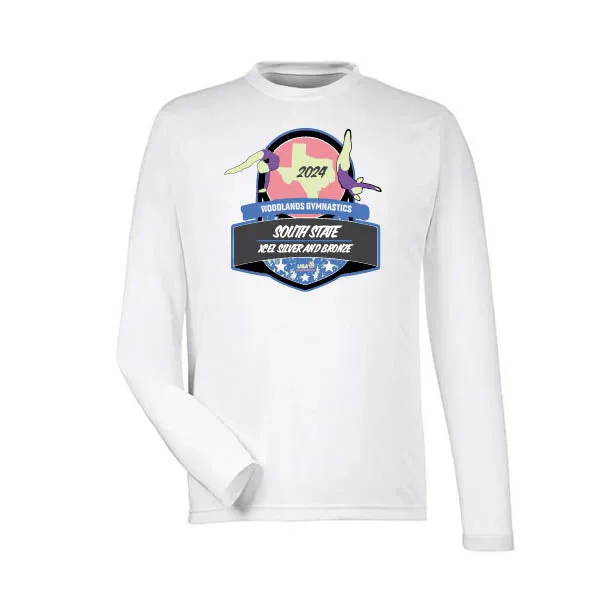 Team 365 Zone Performance Long Sleeve Shirts 2024 Woodlands Gymnastics