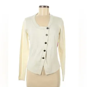 TED BAKER size 2 / US6 cream cardigan w / floral backing in  good condition