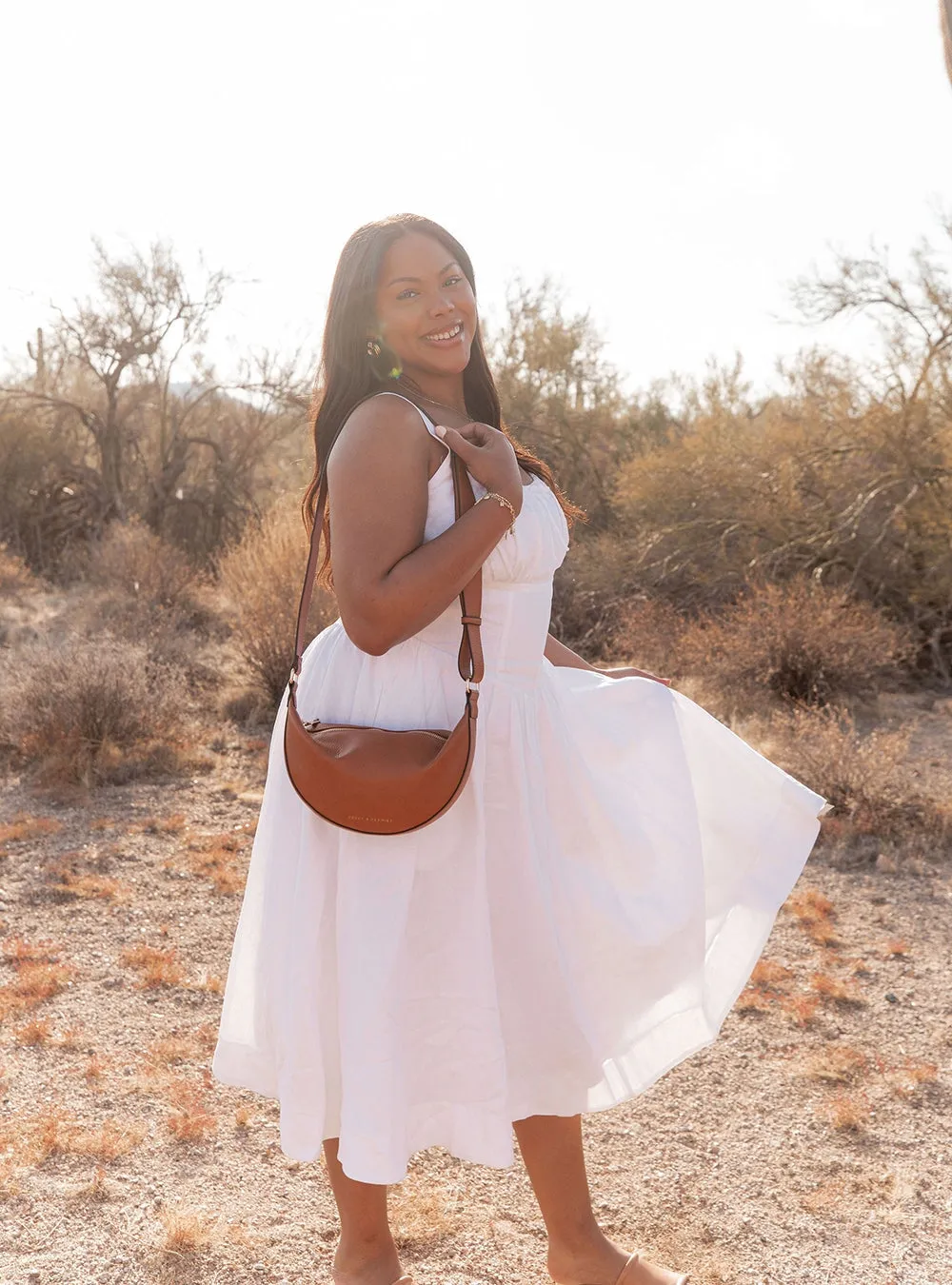 The Eclipse Crossbody Cognac