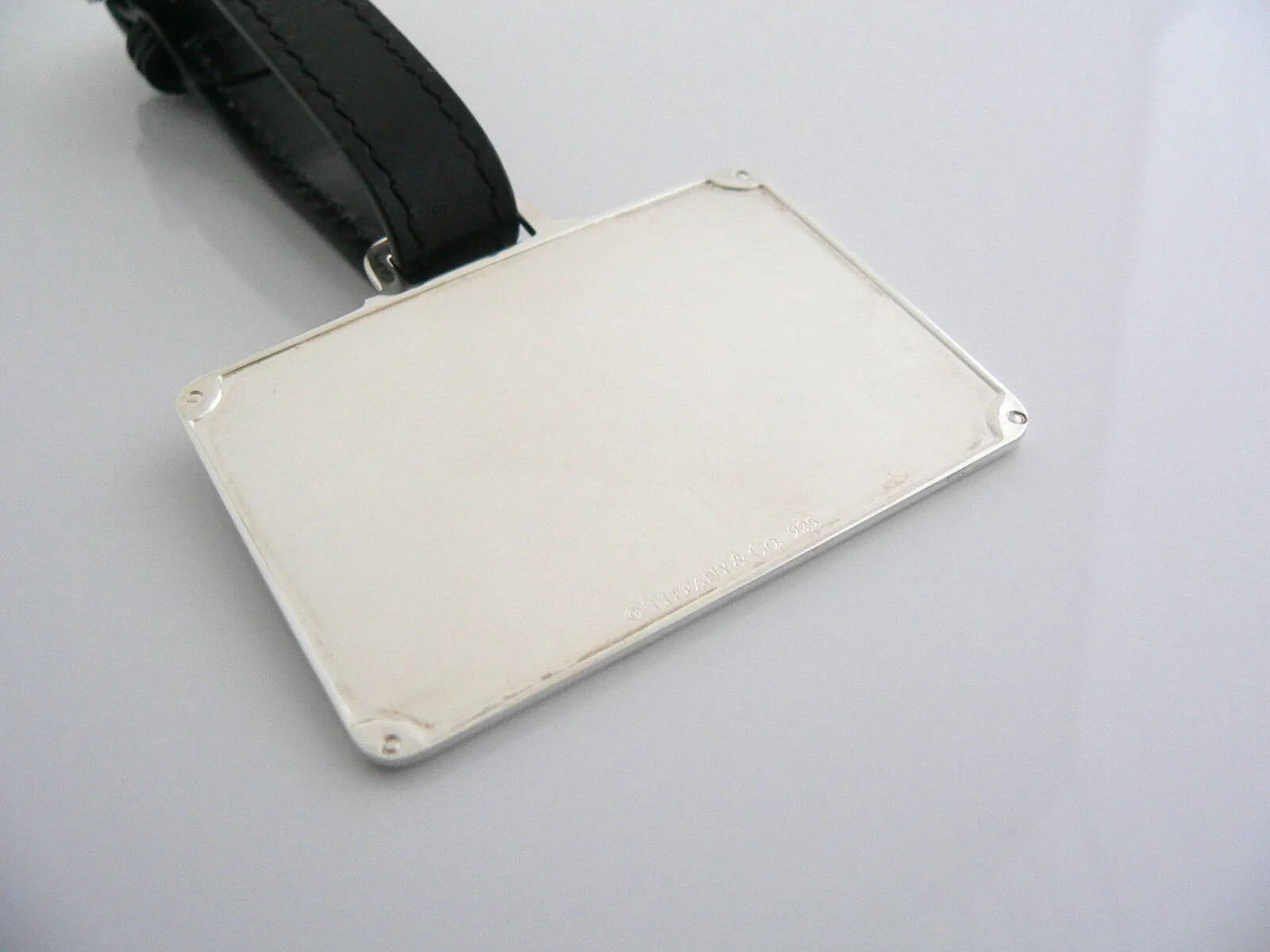 Tiffany & Co Silver Luggage Tag Traveler Bag 1837 Tag Gift Engravable Personal