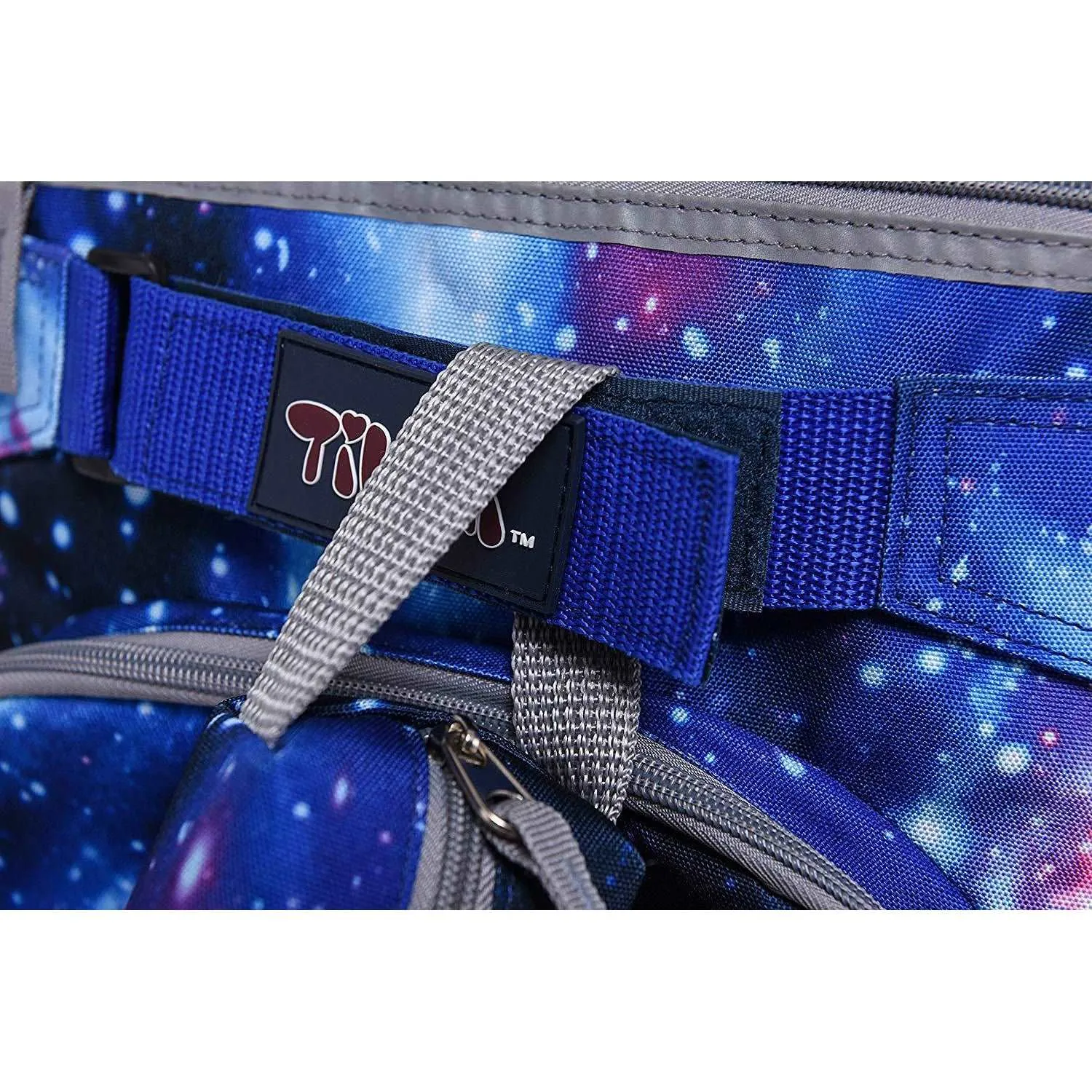 Tilami Blue Galaxy 18 inch Rolling Backpack Kids Wheeled Backpack