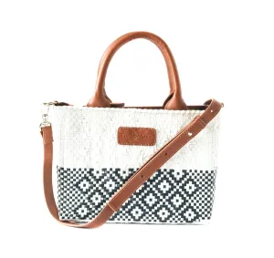 Tin Marin White Small Woven Crossbody Bag