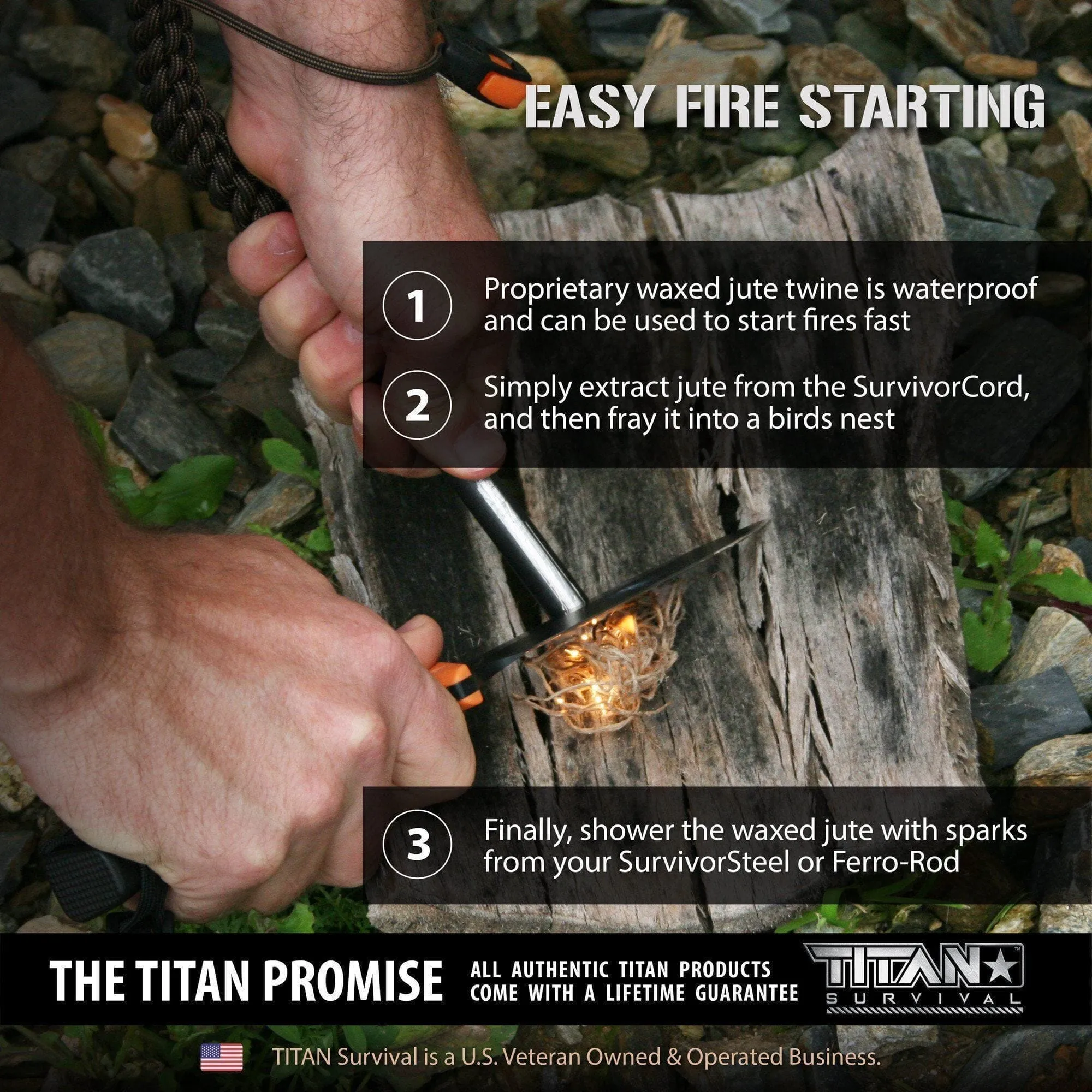Titan Survival SurvivorCord | REFLECTIVE-YELLOW