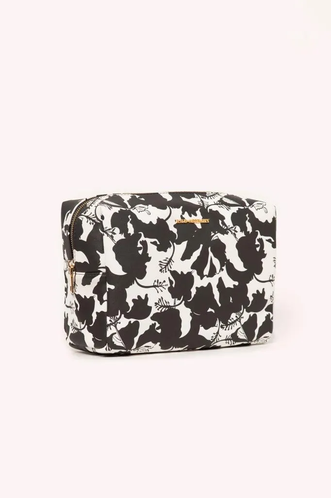 TOILETRY BAG- BLACK HIBISCUS