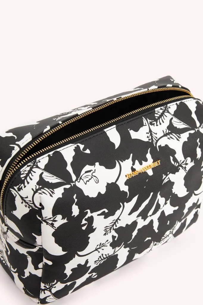 TOILETRY BAG- BLACK HIBISCUS