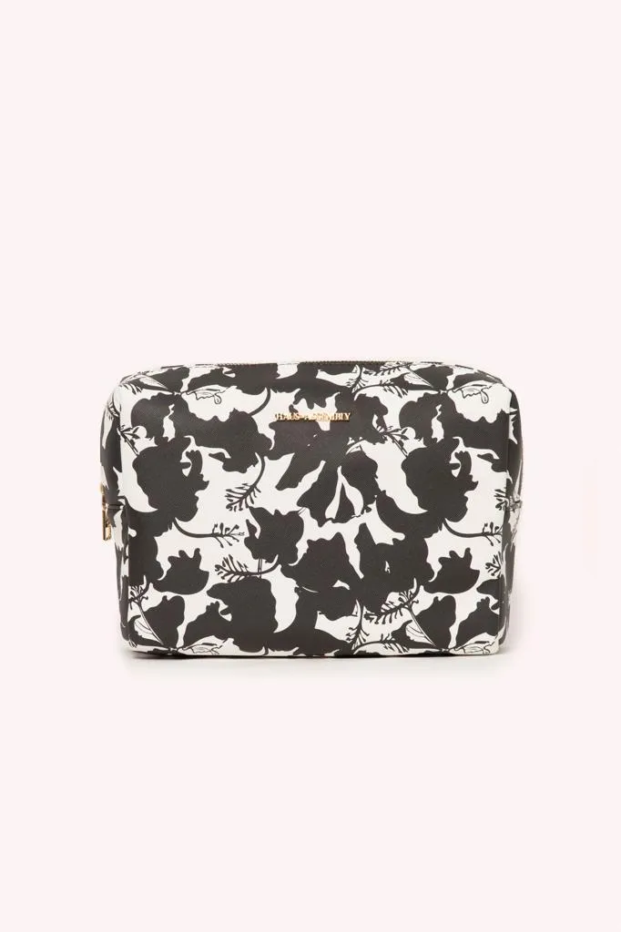 TOILETRY BAG- BLACK HIBISCUS