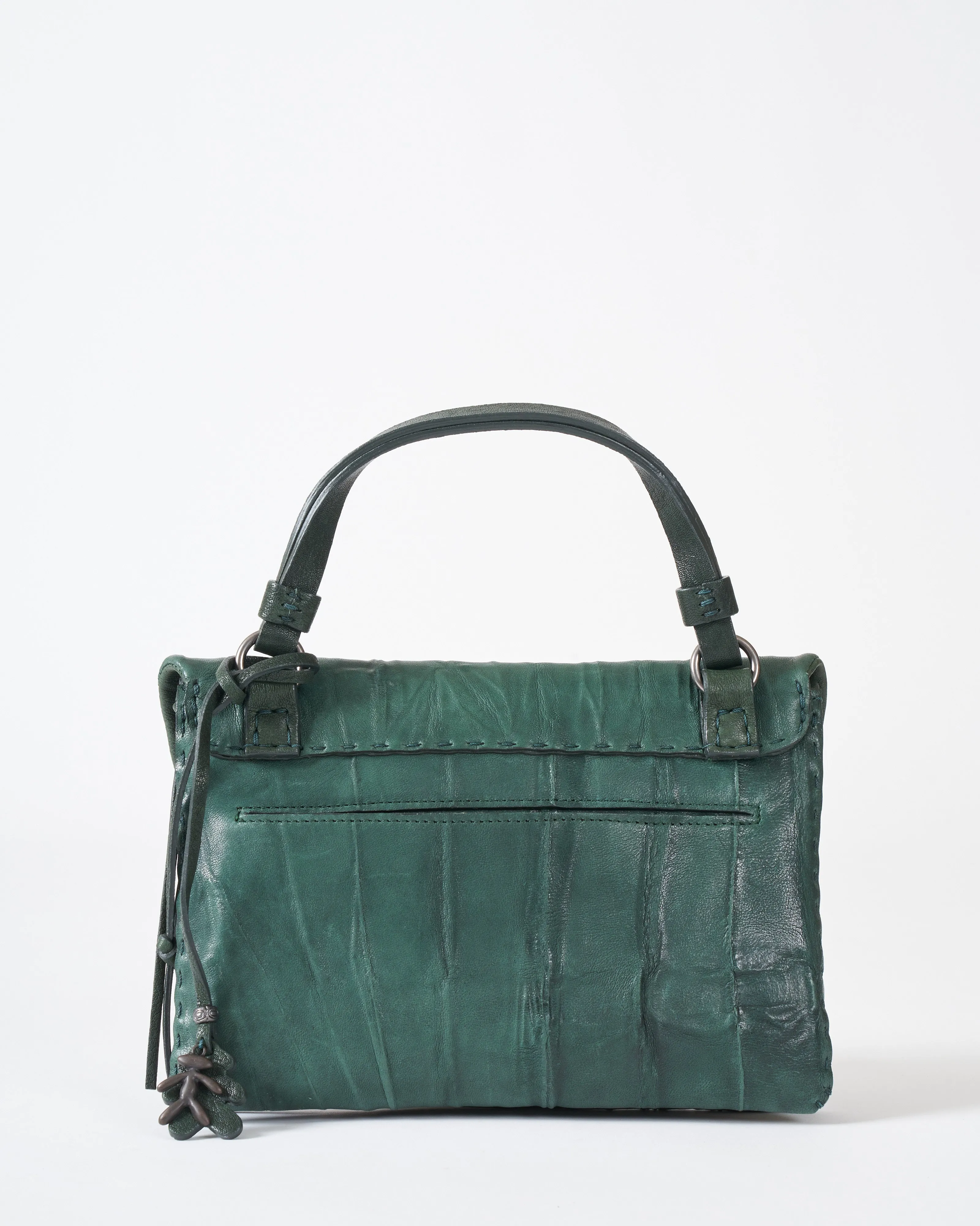 top handle/crossbody - plissettato menta
