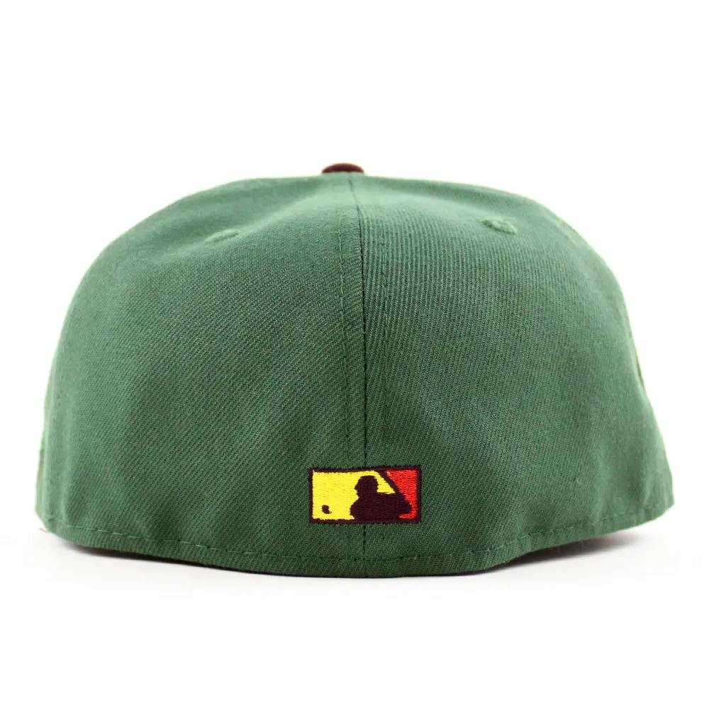 Toronto Blue Jays 30th Season New Era 59Fifty Fitted Hat (Glow in the Dark Pine Green Maroon Gray Under Brim)
