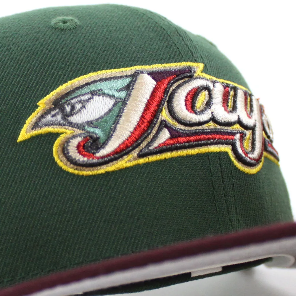 Toronto Blue Jays 30th Season New Era 59Fifty Fitted Hat (Glow in the Dark Pine Green Maroon Gray Under Brim)
