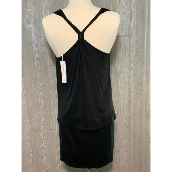 Trina Turk Black Stretch Racer Back Dress S