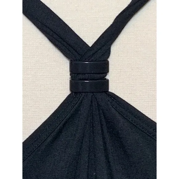 Trina Turk Black Stretch Racer Back Dress S