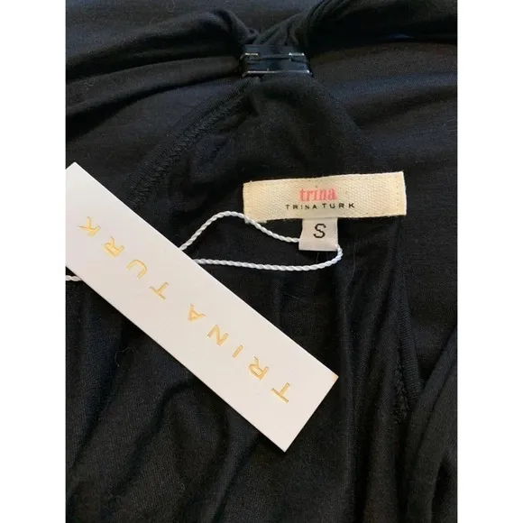 Trina Turk Black Stretch Racer Back Dress S