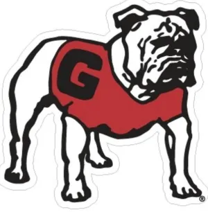 UGA Acrylic Standing Dog Ornament and Bag Tag