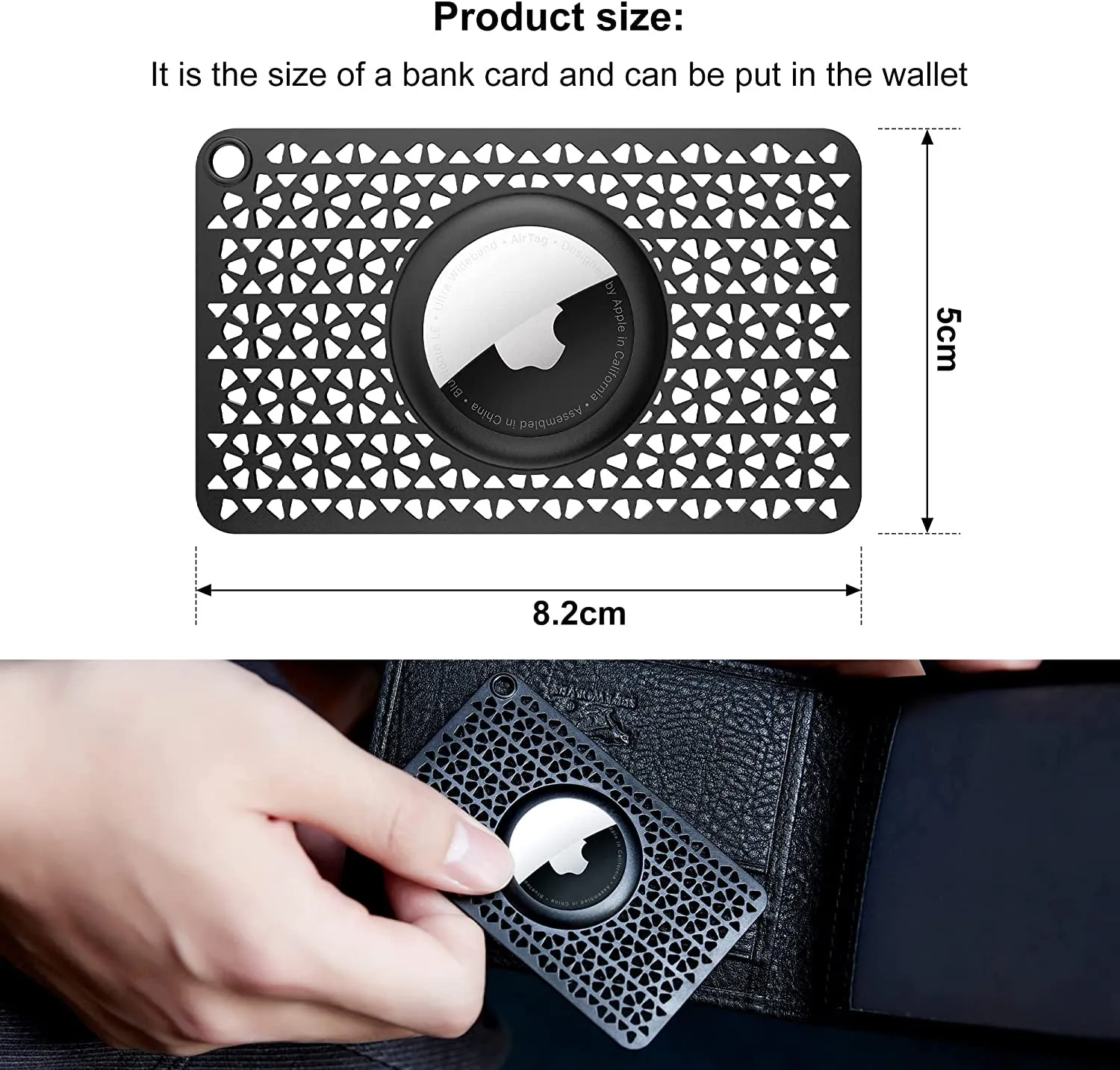 Ultra Thin for Airtag Wallet Card Holder 2 Pack 0.1 inch Thickness