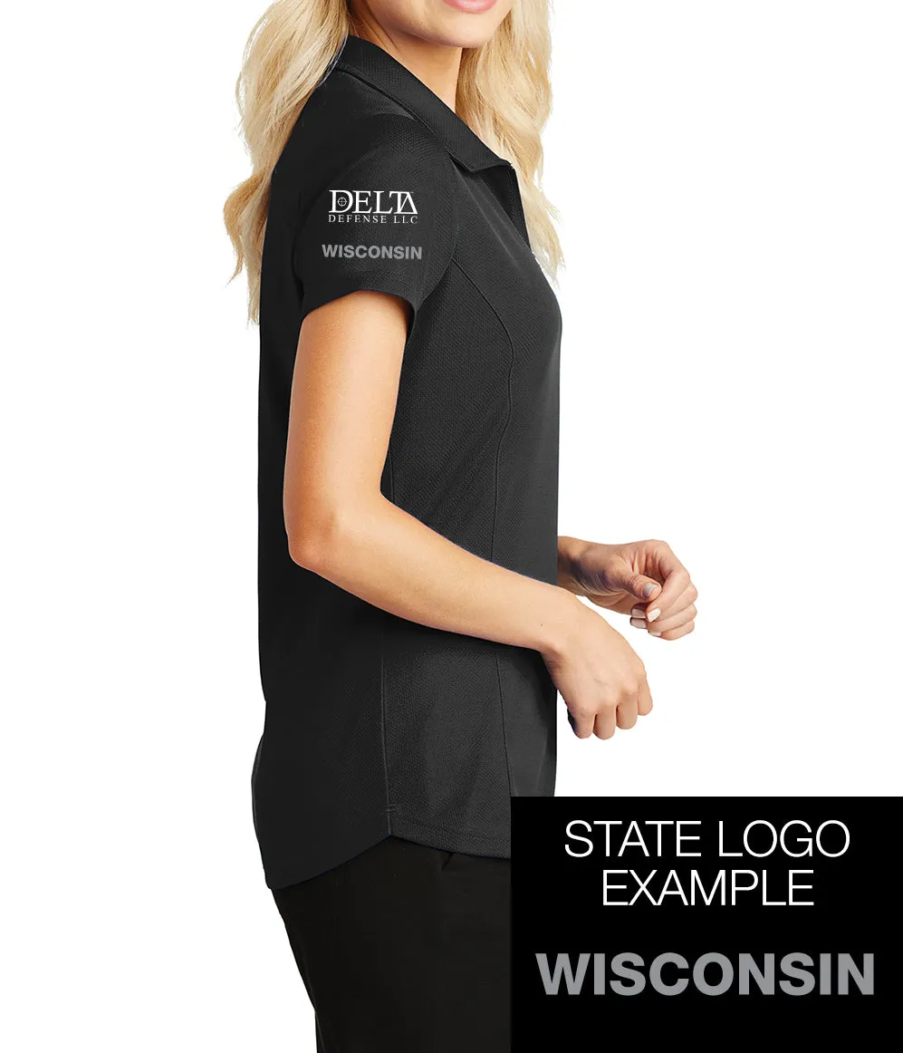 USCCA Ladies Port Authority® Pinpoint Mesh Zip Polo