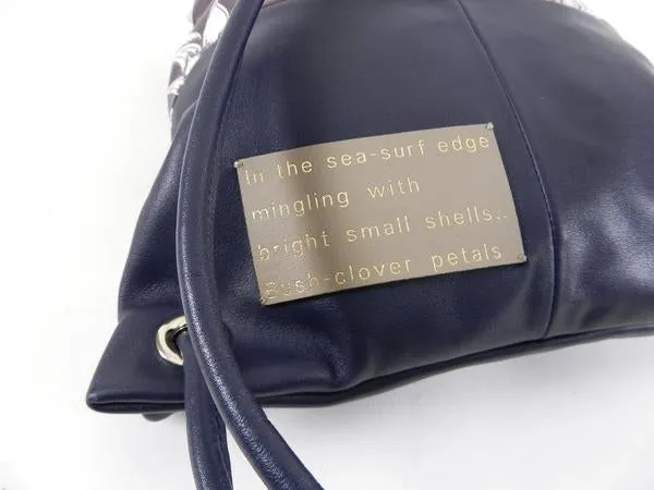 Valentino 2016 Burgundy and Navy Pineapple Ananas Drawstring Bag