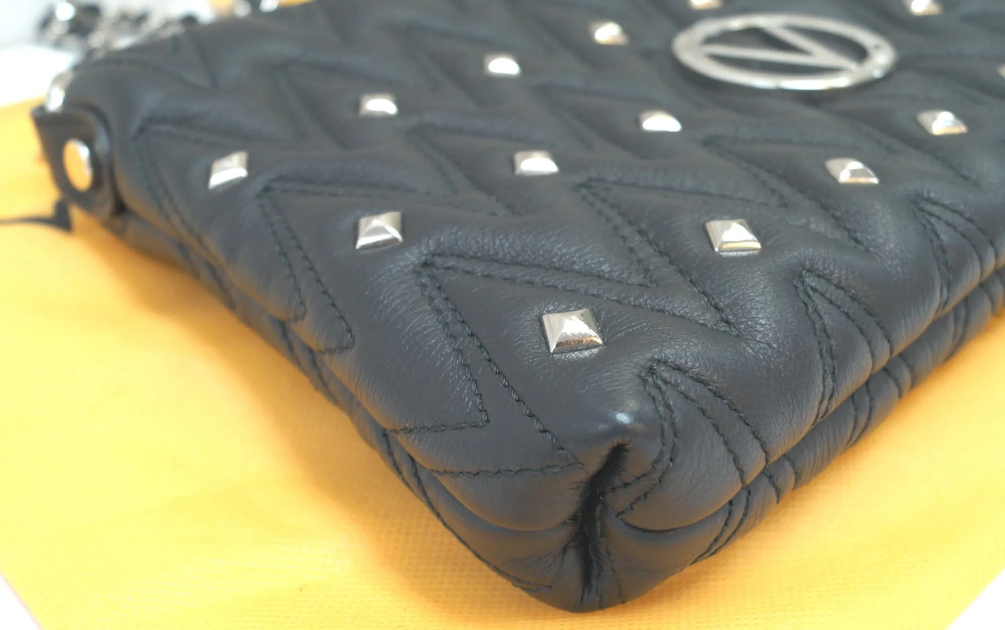 Valentino By Mario Valentino Vanille Studs Leather Shoulder Bag