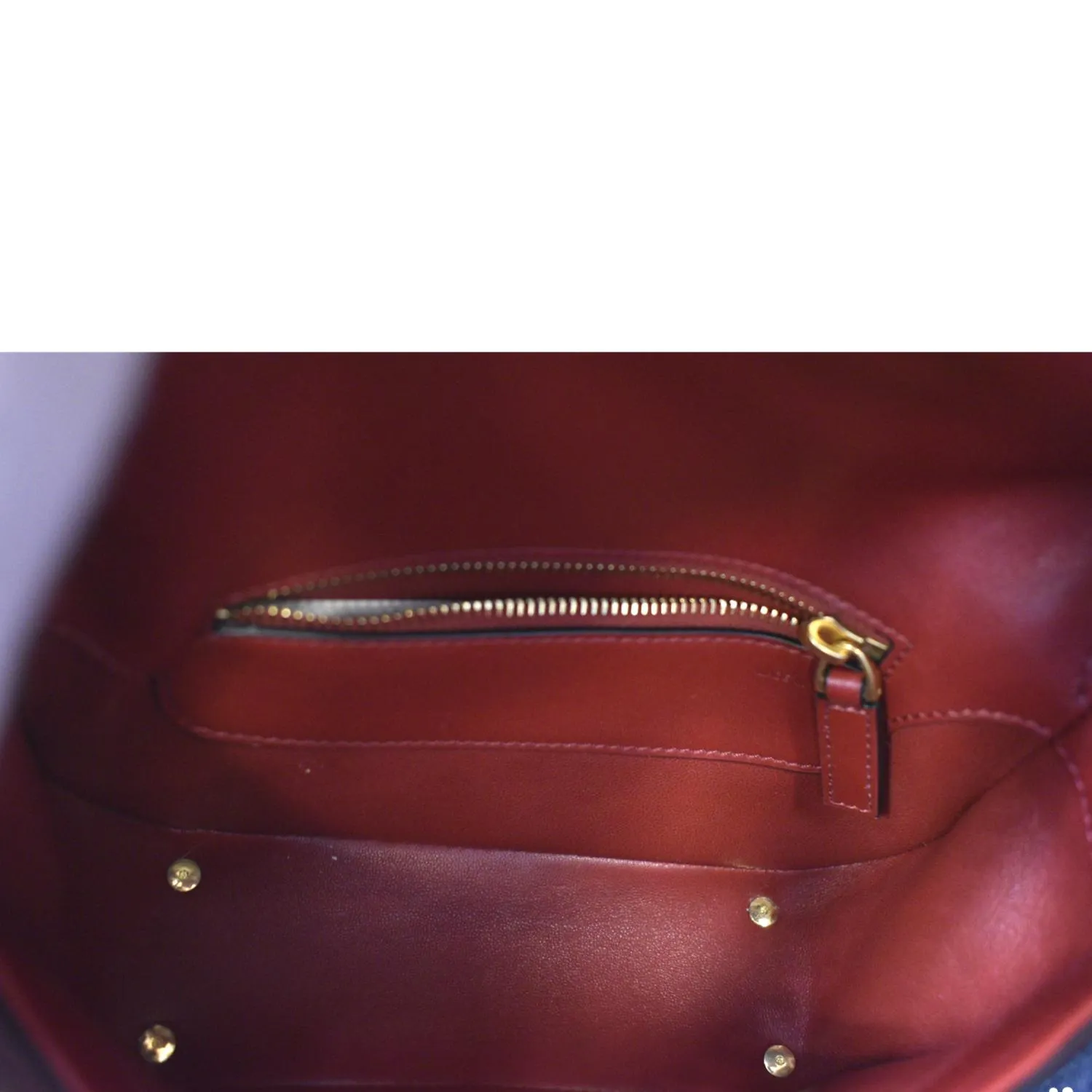 VALENTINO V Logo Chain Leather Shoulder Bag Red