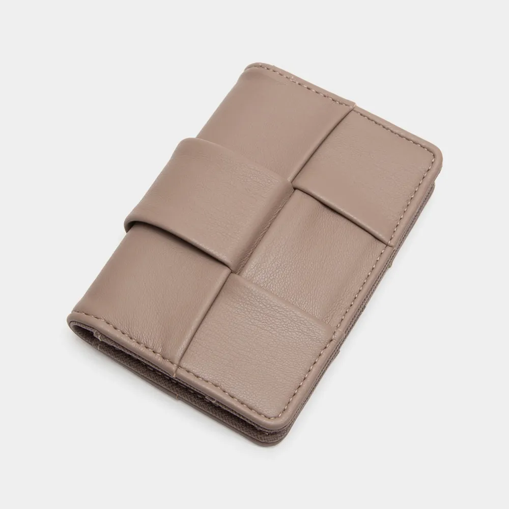 VEGAN WOVEN CARDHOLDER/WALLET