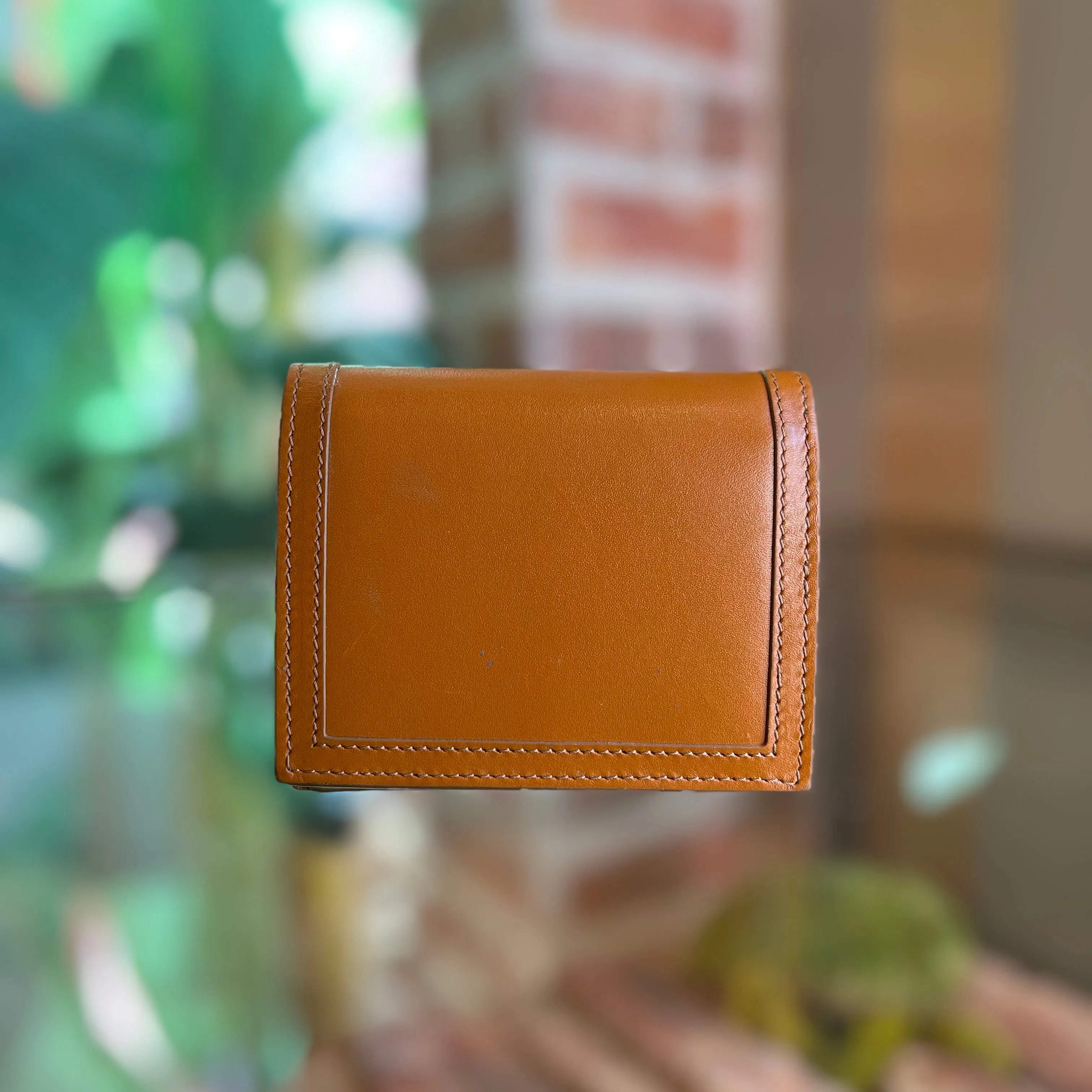 VERSACE Greca Goddess Brown Calf Leather Wallet