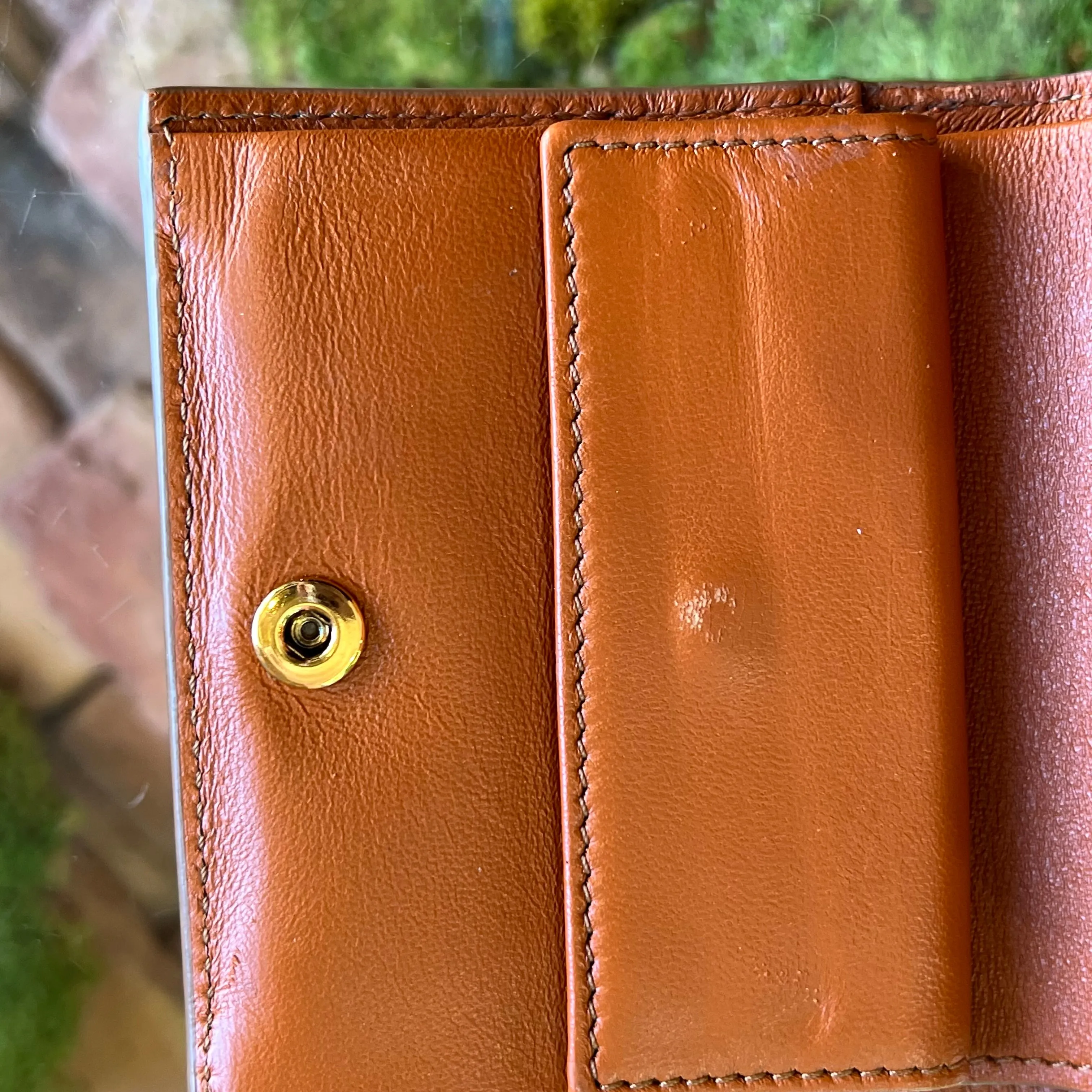 VERSACE Greca Goddess Brown Calf Leather Wallet