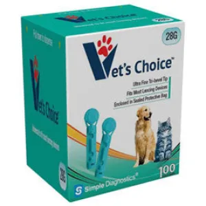 Vet's Choice Twist Top 28ga. Lancets - 100/bx