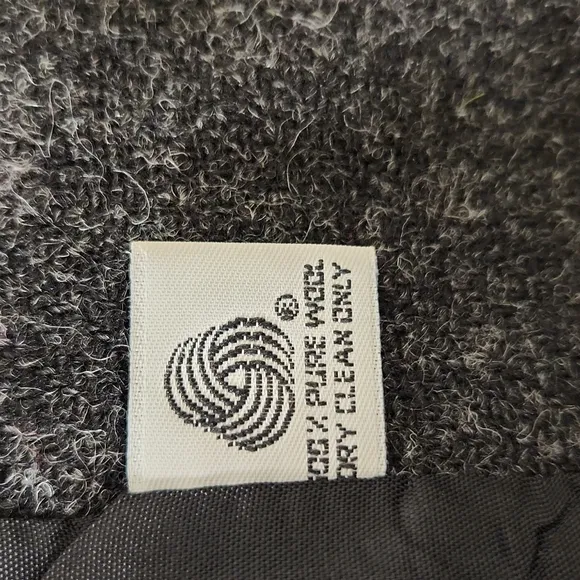 Vintage 100% wool Heather gray tweed button blazer timeless classy size 14