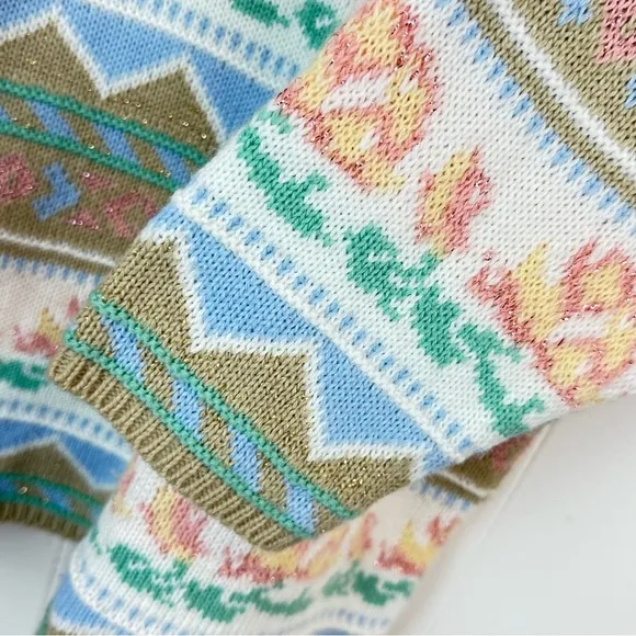 Vintage 80’s Pastel Fairy Kei Kawaii Spank Sweater Women’s Size LXL