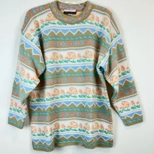 Vintage 80’s Pastel Fairy Kei Kawaii Spank Sweater Women’s Size LXL